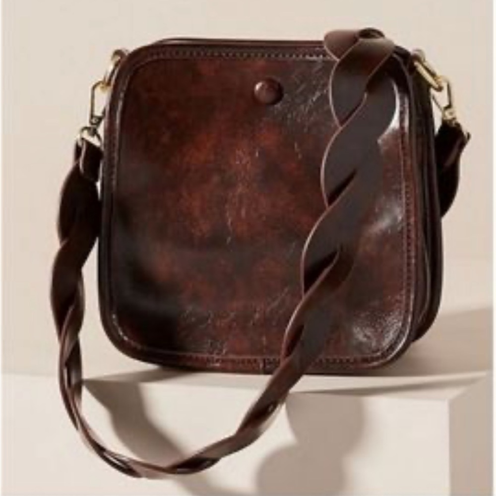 Anthropologie Brown Crossbody Bag